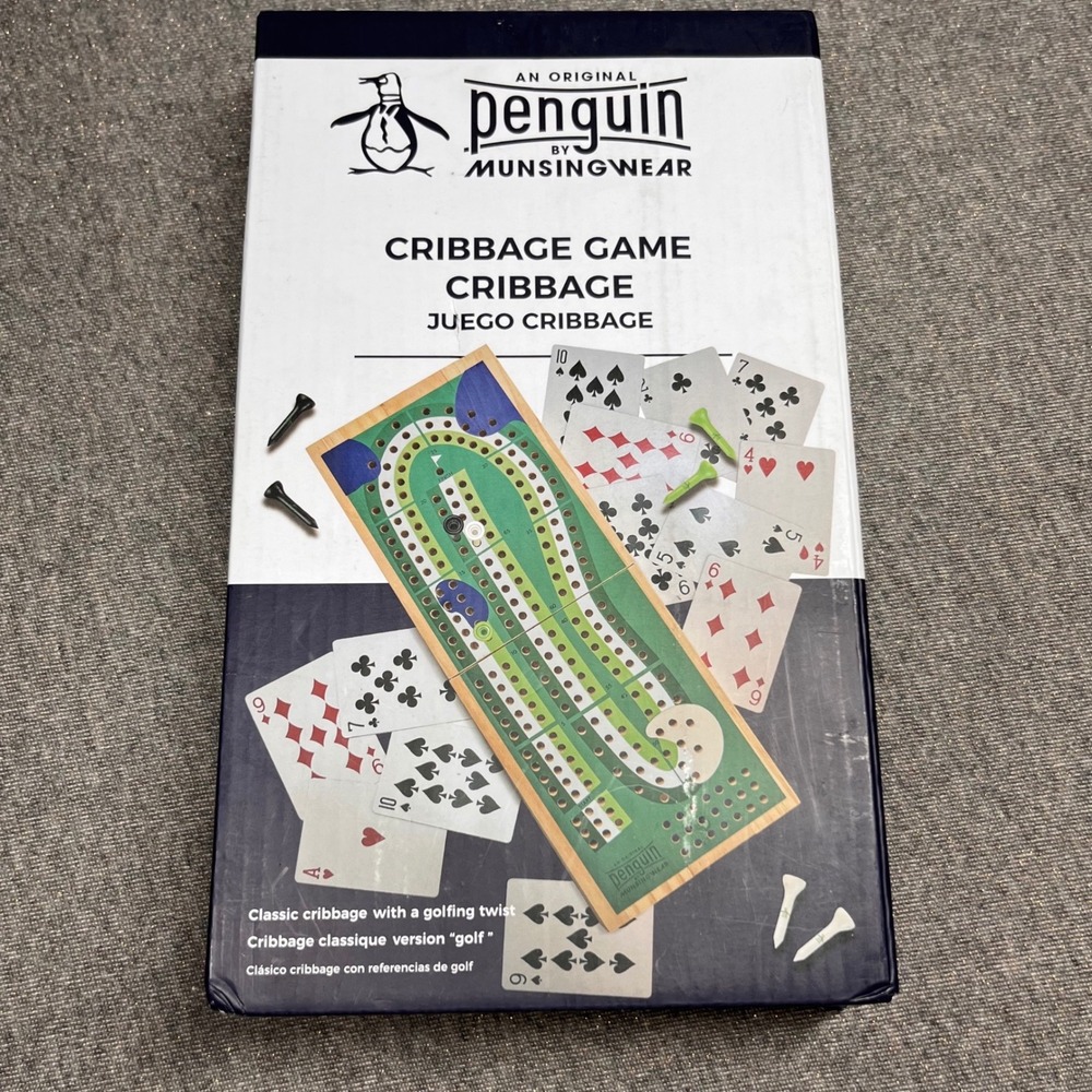 Penguin Munsingwear Cribbage Game Golf Fairway‎ Track Board Cards Tees